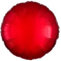 AMSCAN 20584 02 Standard Kreis rot metallic Folienballon S15 lose von AMSCAN®