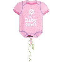 AMSCAN 3091101 SuperShape Shower With Love Girl Folienballon P35 verpackt 55 x 60 cm von AMSCAN®