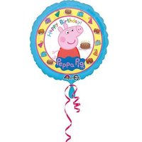 AMSCAN 3159201 Standard "Peppa Pig Happy Birthday" Folienballon rund S60 verpackt 43cm von AMSCAN®