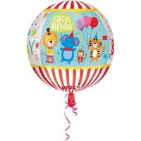 AMSCAN 3290601 Orbz "Zirkus - Geburtstag" Folienballon, G20, verpackt, 38 x 40cm von AMSCAN®