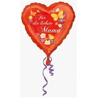 AMSCAN 3374901 Standard Für die liebste Mama Folienballon Rund S40 verpackt 43 cm von AMSCAN®