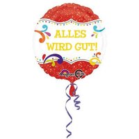 AMSCAN 3409101 Standard Alles wird gut Foil Ballon round S40,packed 43 cm von AMSCAN®