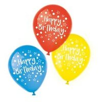 AMSCAN 450011 6 Latexballons Happy Birthday sortiert 22,8 cm/9'' von AMSCAN®