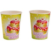 AMSCAN 551700 8 Becher Happy Birthday 250 ml von AMSCAN®