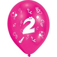 AMSCAN INT996576 8 Latexballons 2 Jahre 2-seitig 25,4 cm / 10" von AMSCAN®