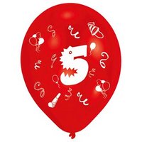 AMSCAN INT996579 8 Latexballons 5 Jahre 2-seitig 25,4 cm / 10" von AMSCAN®