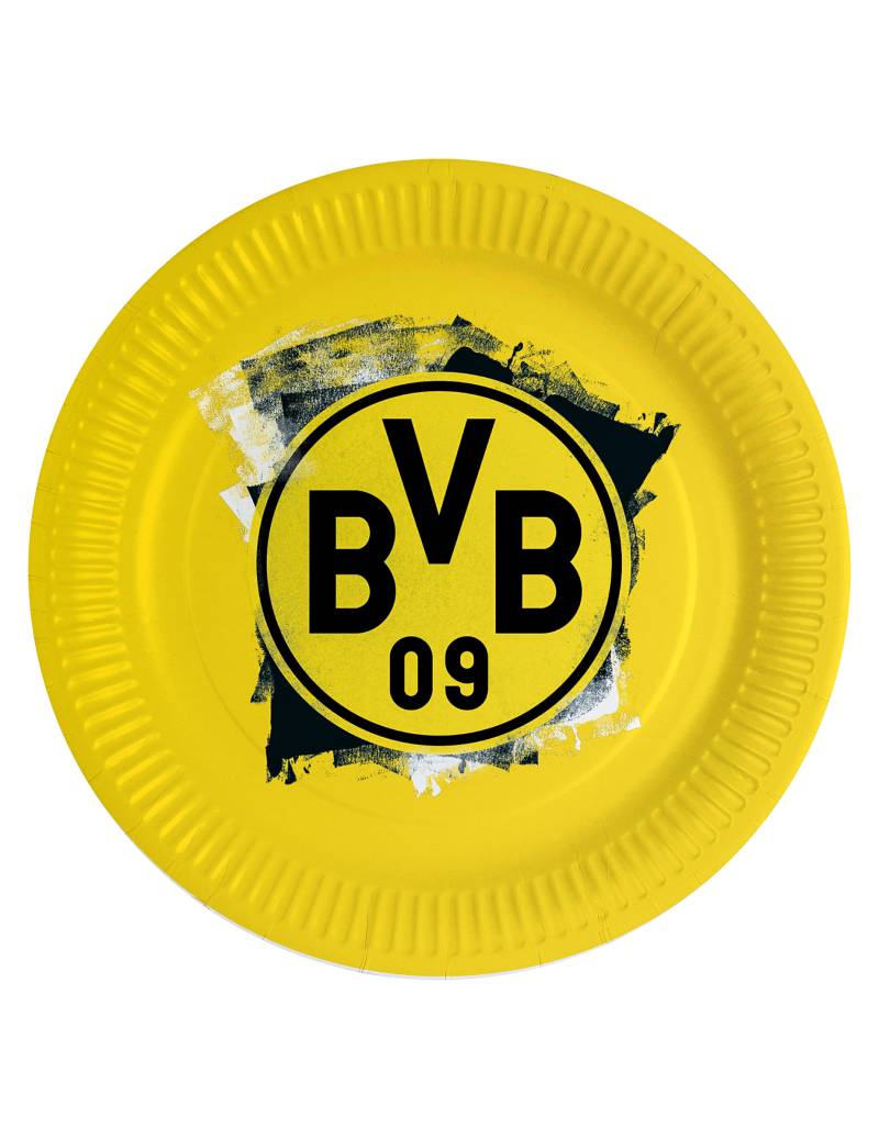 8 Pappteller Borussia Dortmund BVB 23 cm von AMSCAN