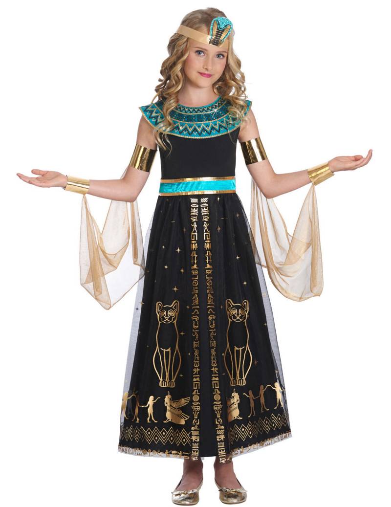 Ägypterin-Kostüm für Mädchen Ägypter-Kleid mit Ornamenten schwarz-gold-türkis von RIETHMULLER