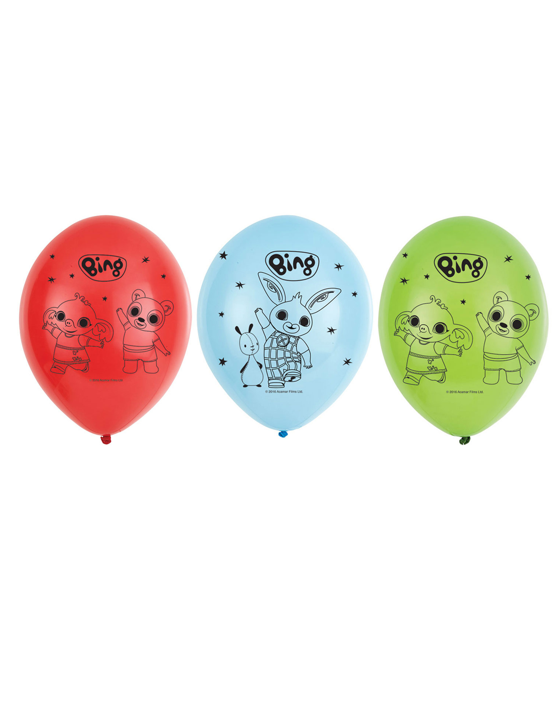 Bing-Latexballons für Kinder 6 Stück bunt 27 cm von AMSCAN