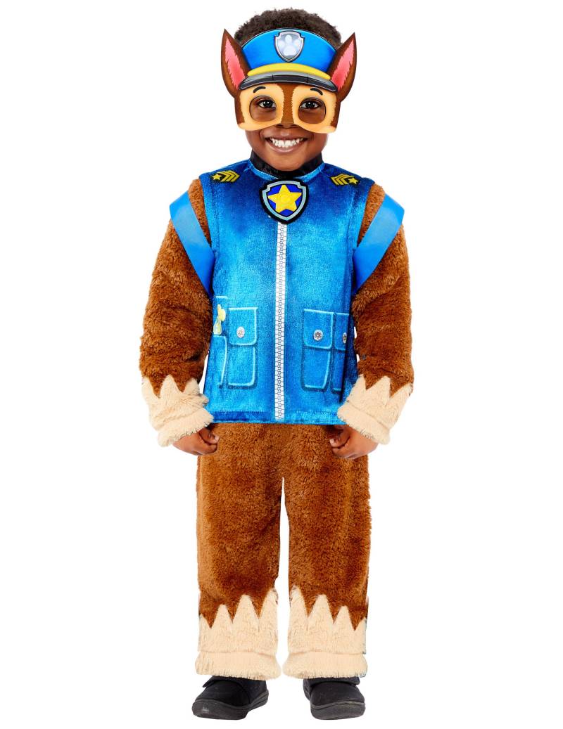 Chase-Kostüm für Kinder offiziell Paw Patrol blau-braun-gelb von RIETHMULLER