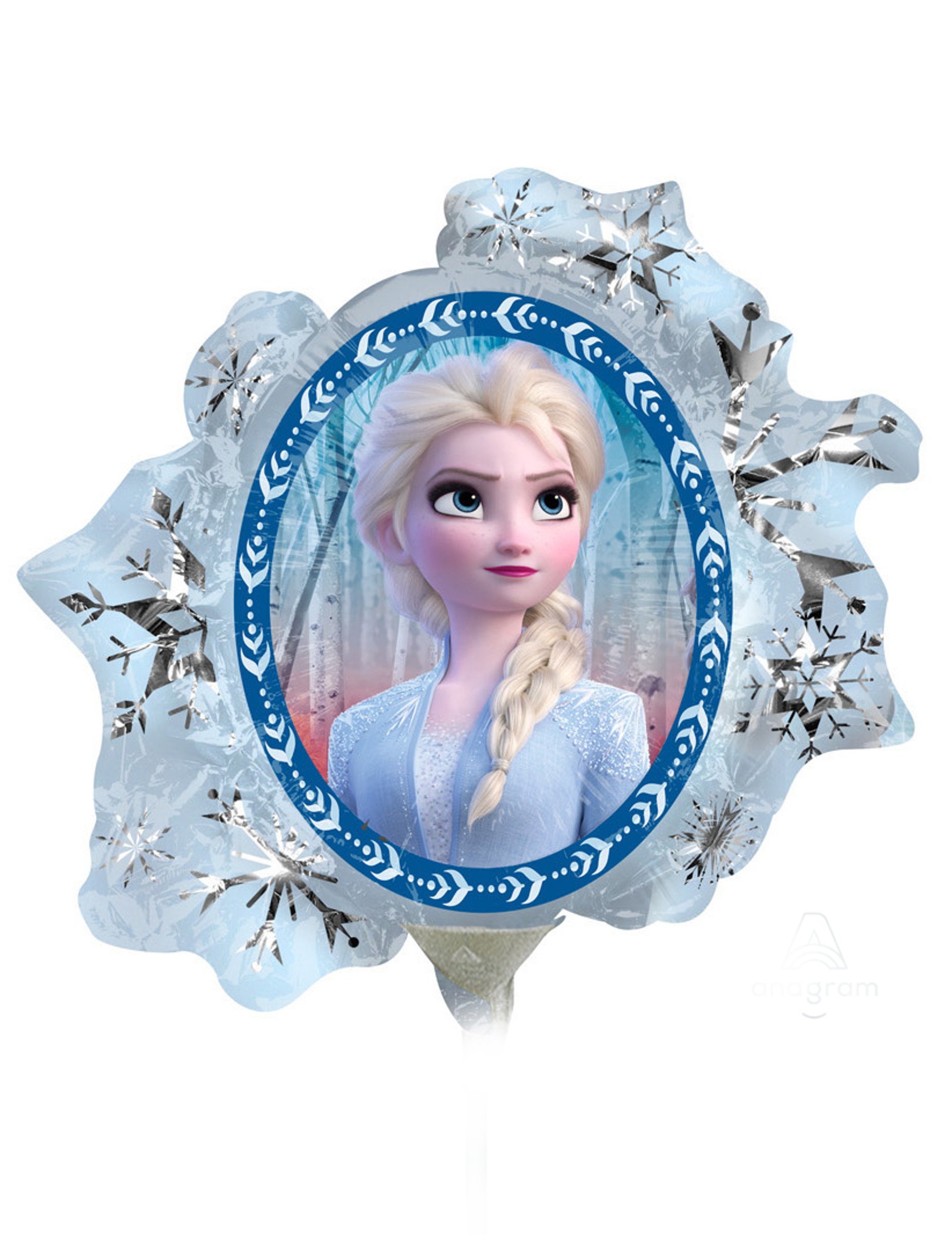 Frozen 2-Aluminiumballon Anna und Elsa Disney-Deko blau-silber von RIETHMULLER