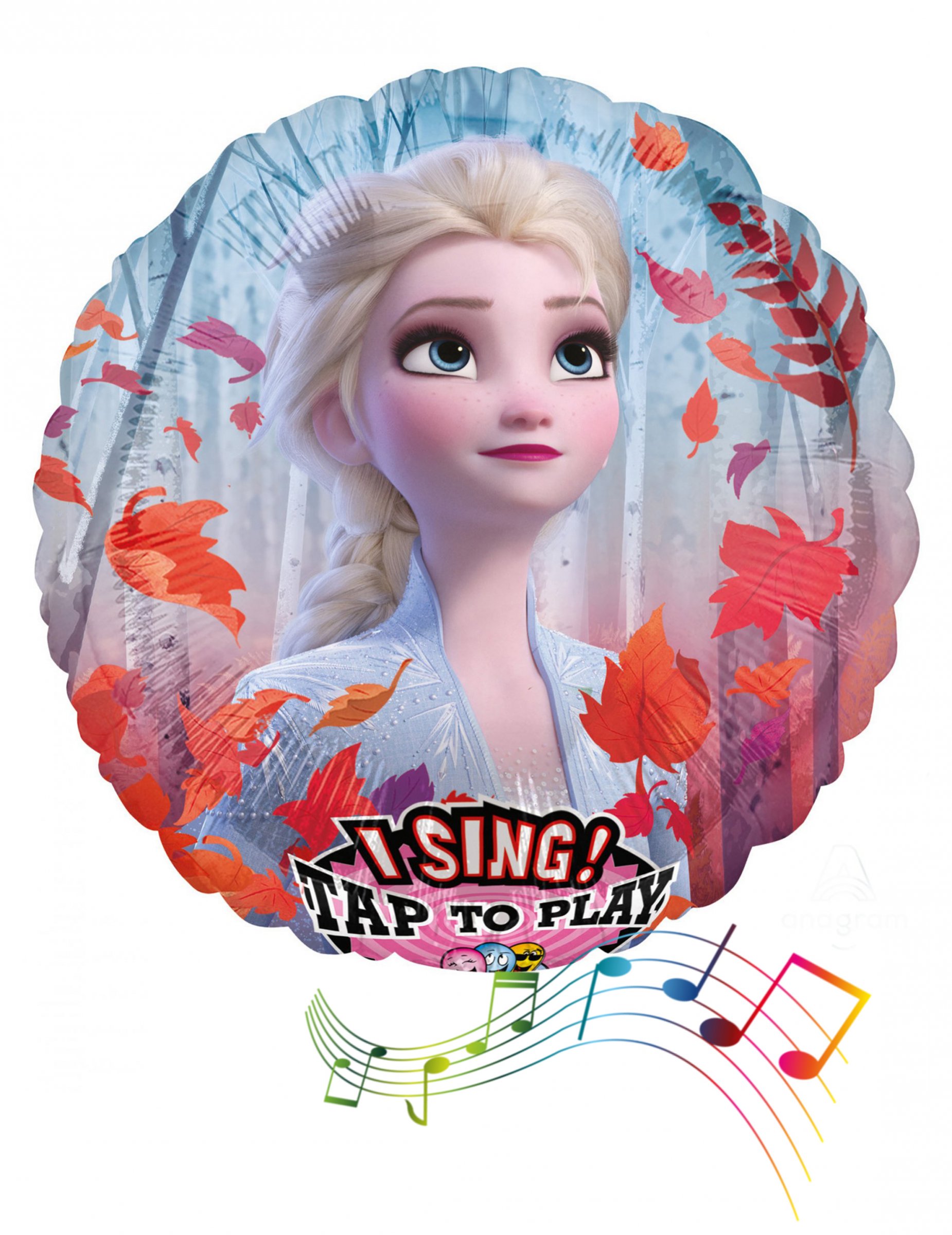 Frozen 2-Aluminiumballon mit Musik bunt 71 cm von AMSCAN