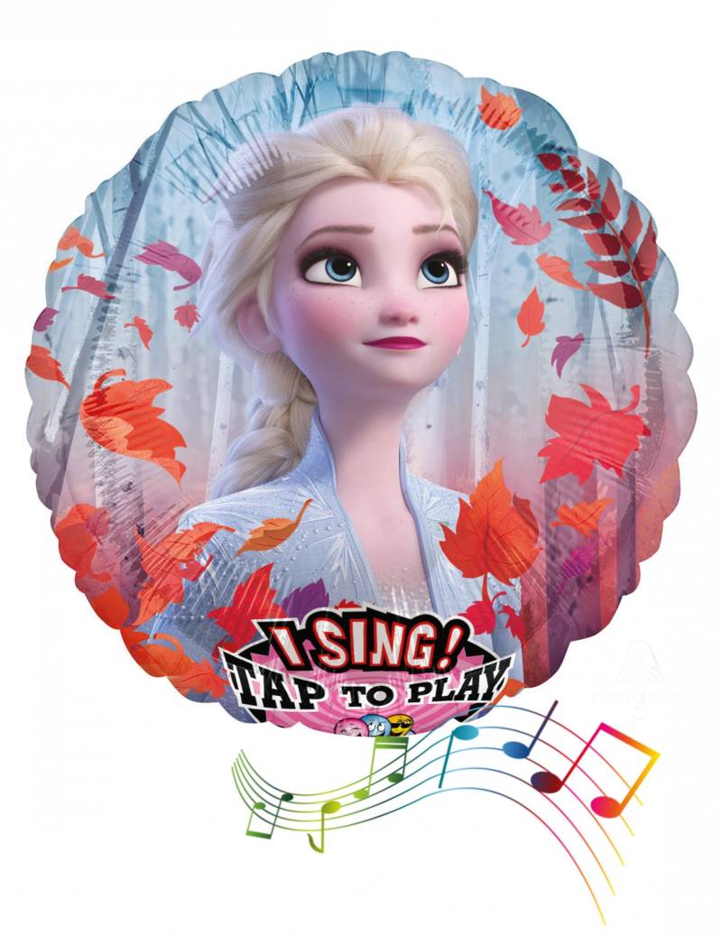 Frozen 2-Aluminiumballon mit Musik bunt 71 cm von AMSCAN