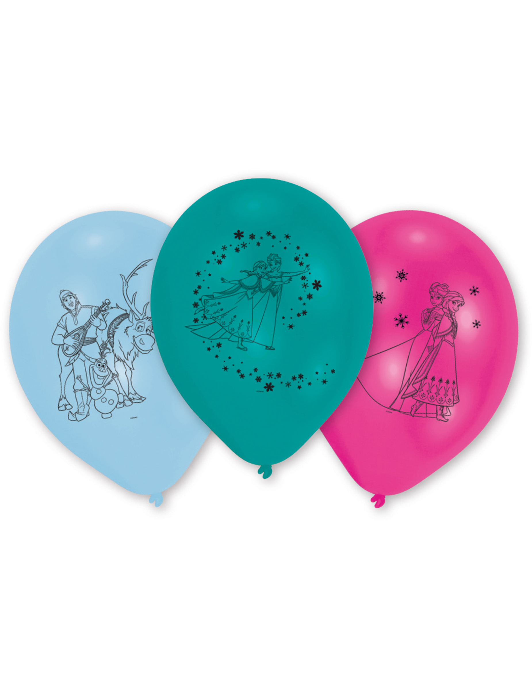 Luftballons Lizenzartikel Die Eiskönigin 6 Stück pink-blau von RIETHMULLER