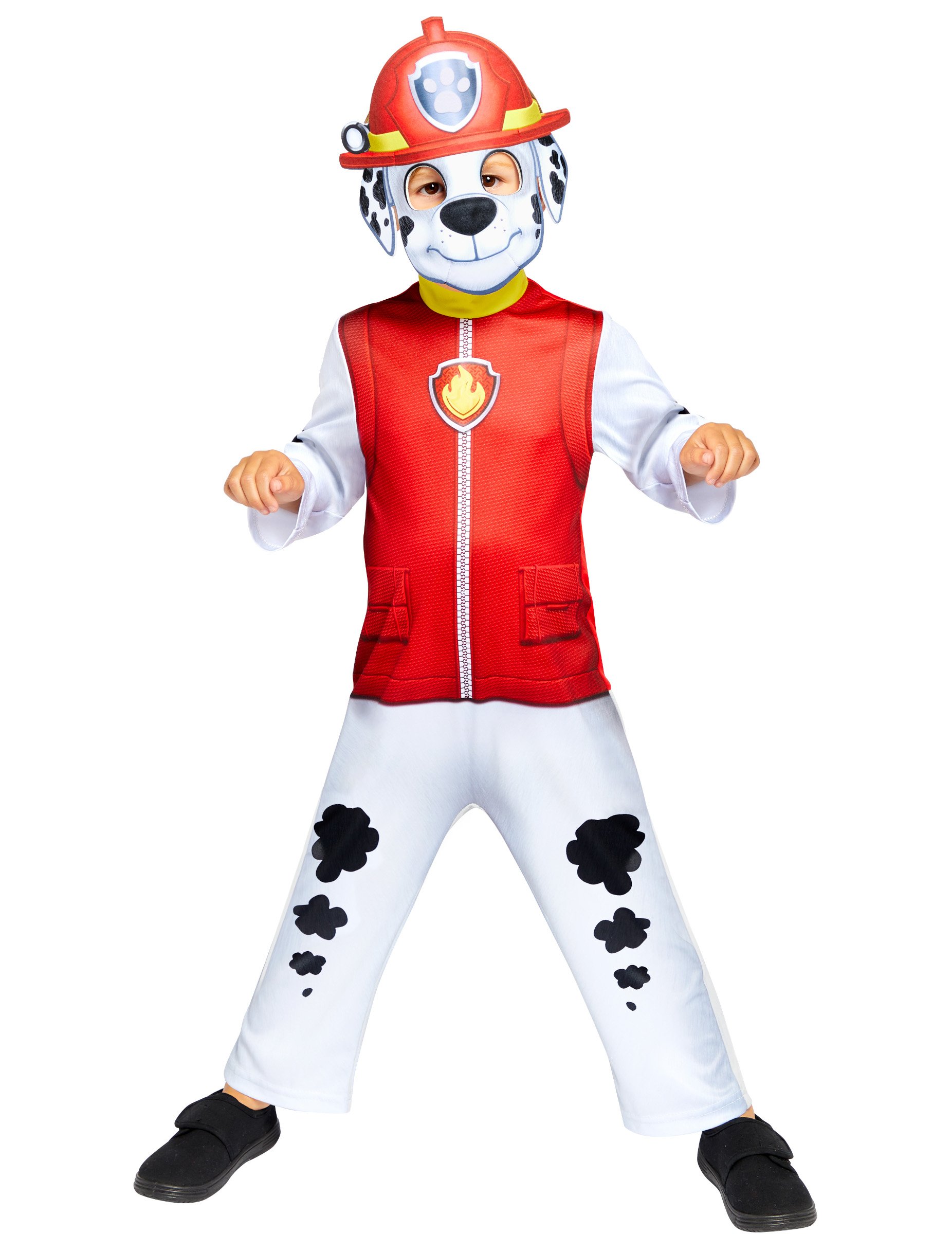 Marshall-Lizenzkostüm für Kinder Paw Patrol schwarz-weiß-rot von AMSCAN