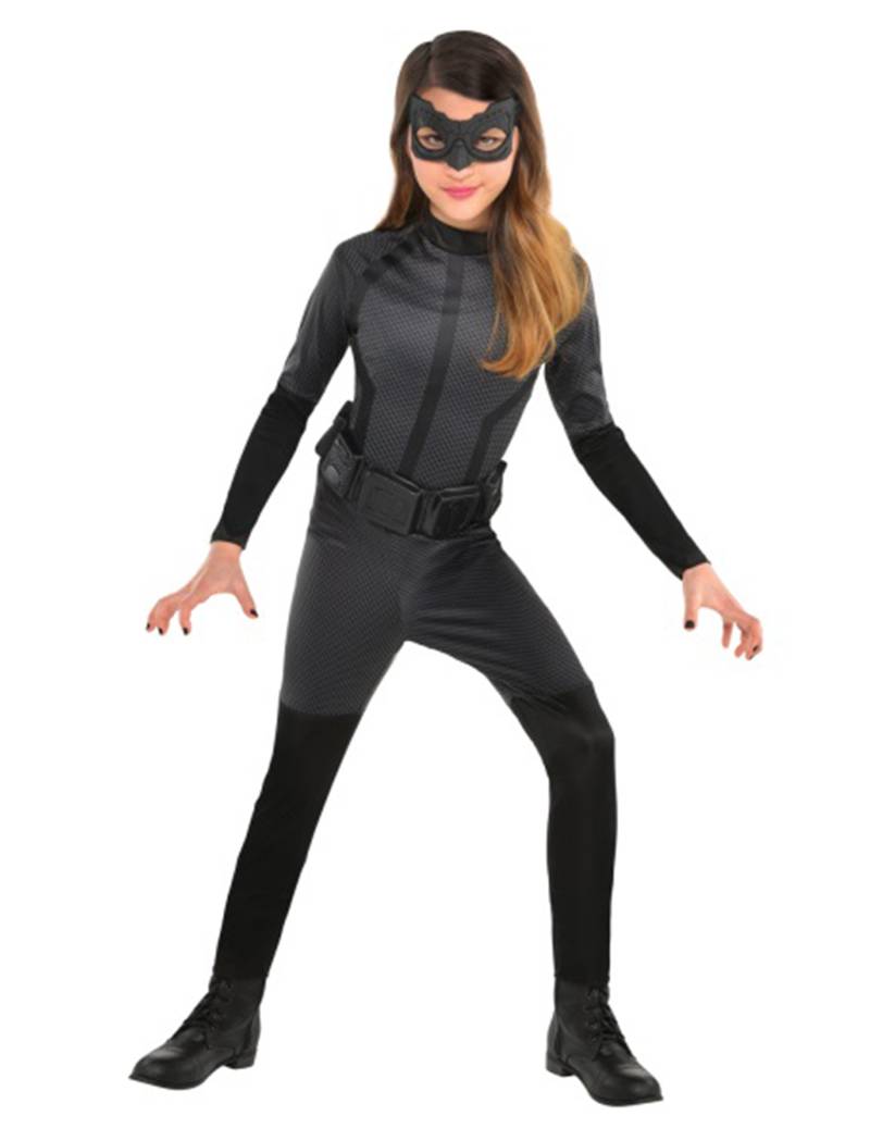 Offizielles Catwoman-Kostüm für Mädchen schwarz von AMSCAN