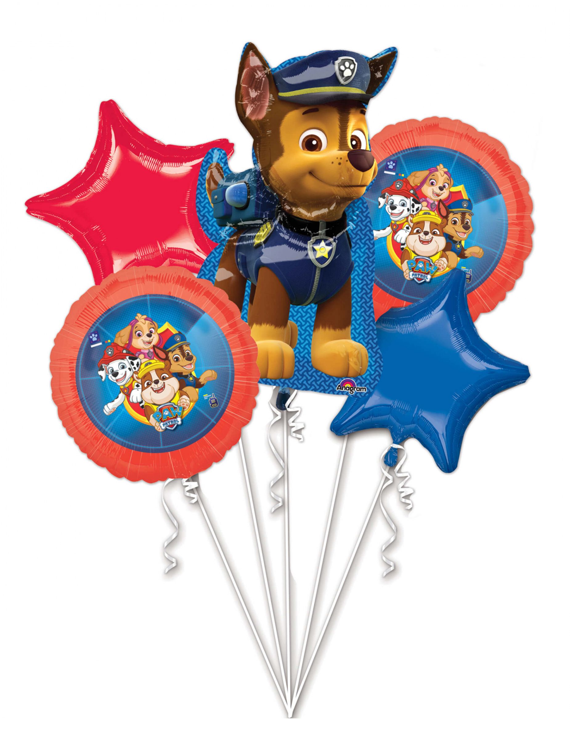 Paw Patrol-Luftballon Bouquet 5 Ballons Partydeko bunt von AMSCAN