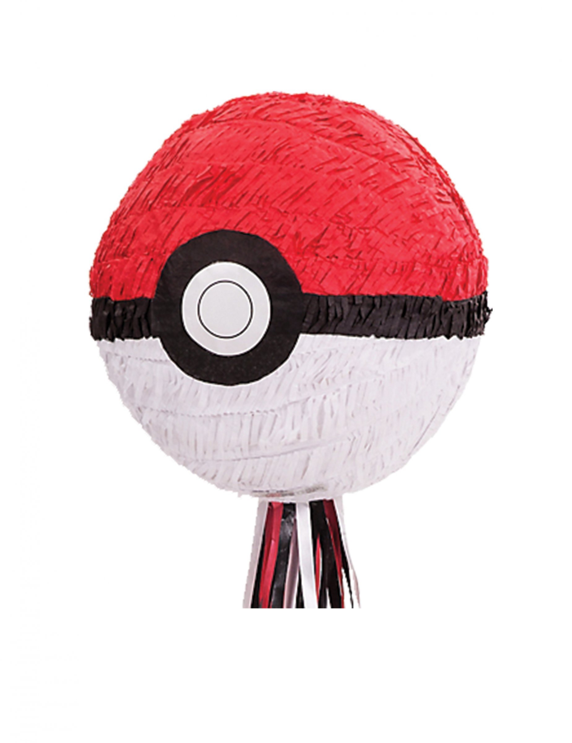 Pokéball-Piñata Pokémon rot-weiß-schwarz 26 cm von AMSCAN