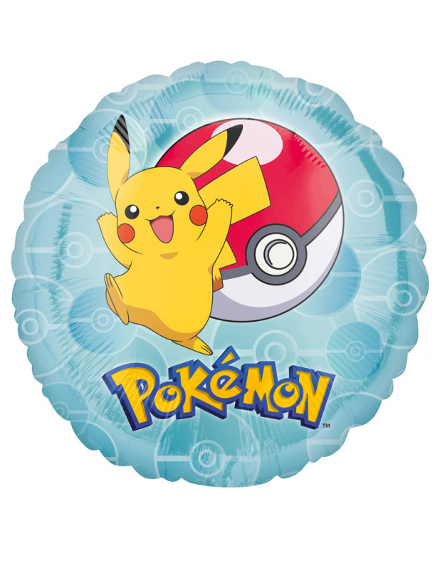 Pokémon Ballon blau bunt 43cm von BIGIEMME SRL