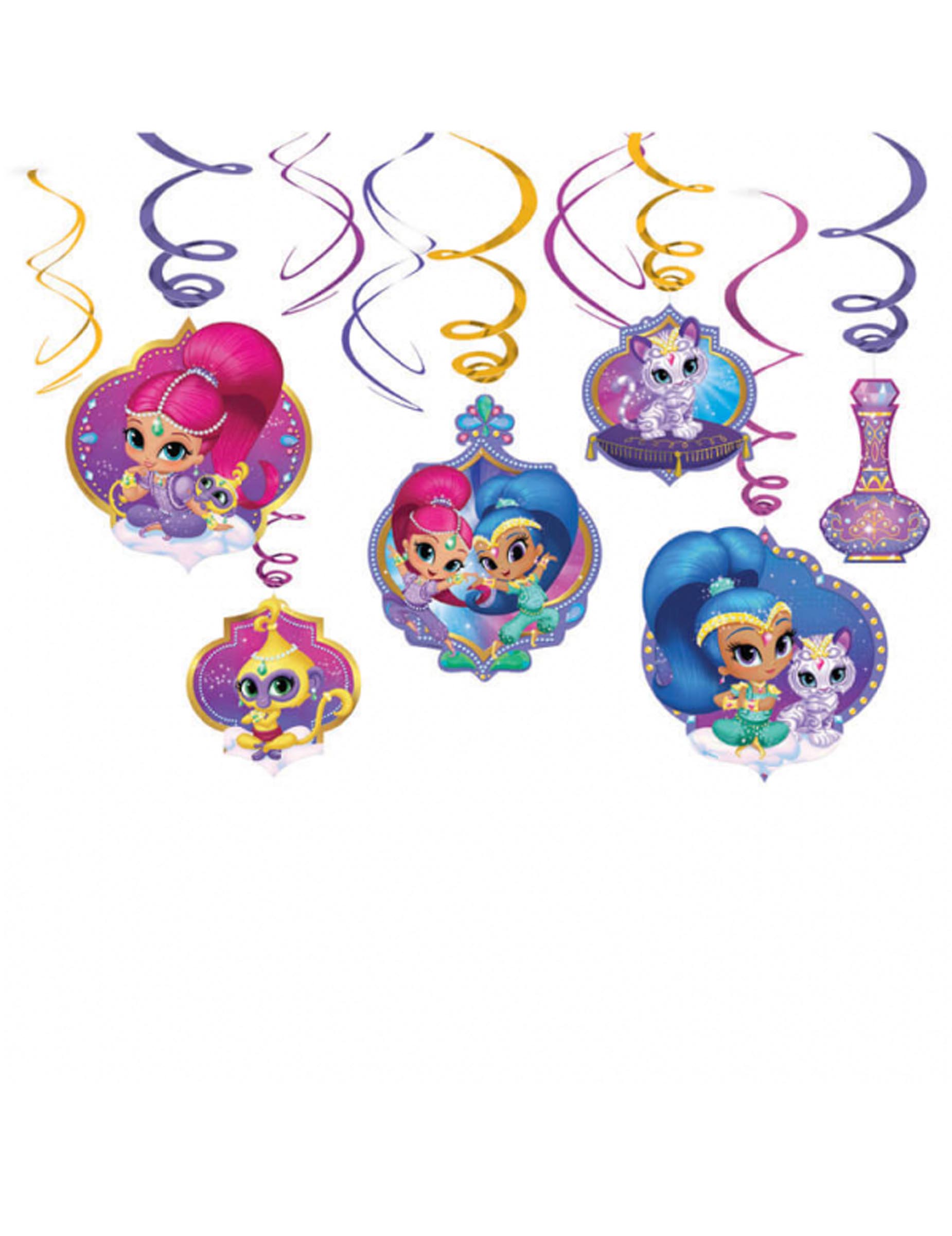 Shimmer and Shine Hängedeko 6 Stück von AMSCAN