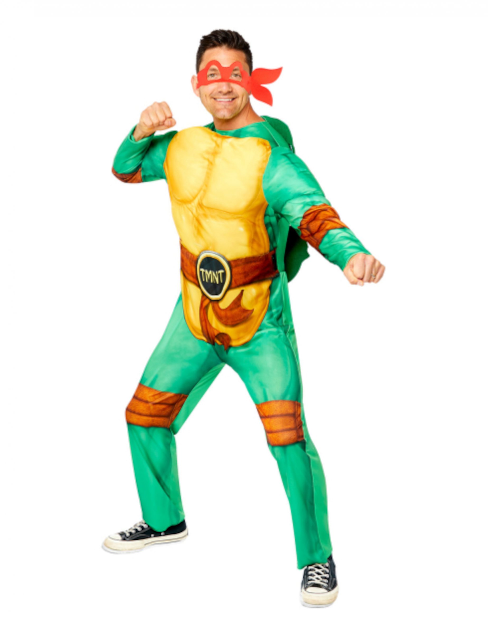 Variierbares Ninja-Turtle-Kostüm für Herren grün-gelb-braun von AMSCAN