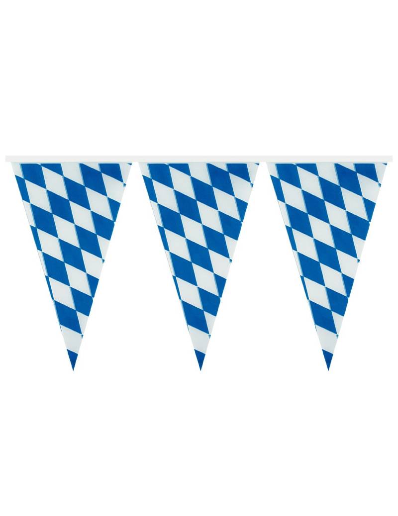 Wimpelkette Bayern Party-Deko blau-weiss 400x26cm von RIETHMULLER