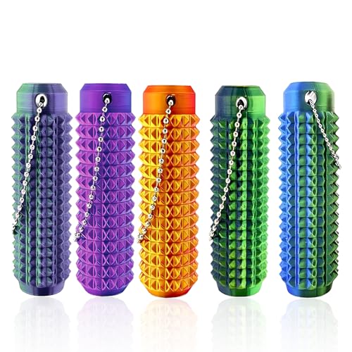 AMSNINK Skills Borderline Fidget Kette - Sensorisches Spielzeug für Erwachsene, 5 Stücke Farbige Spiky Grippie ADHS Anti Stress Finger Schlüsselanhänger AMSNINK Skills Borderline Fidget Kette - Sensorisches Spielzeug für Erwachsene, 5 Stücke Farbige Spiky Grippie ADHS Anti Stress Finger Schlüsselanhänger von AMSNINK