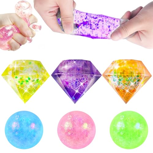 AMSNINK 6 Stück Stressball Kinder Set, Water Drop Anti Stress Bälle Knautschball für Erwachsene Kinder, Quetschball Sensorisches Spielzeug zur Feinmotorik Förderung Autismus und ADHS, Antistressball AMSNINK 6 Stück Stressball Kinder Set, Water Drop Anti Stress Bälle Knautschball für Erwachsene Kinder, Quetschball Sensorisches Spielzeug zur Feinmotorik Förderung Autismus und ADHS, Antistressball von AMSNINK