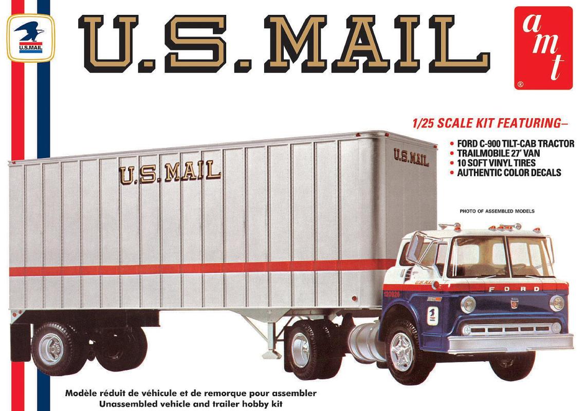 Ford C600 US Mail Truck w/USPS Trailer von AMT/MPC