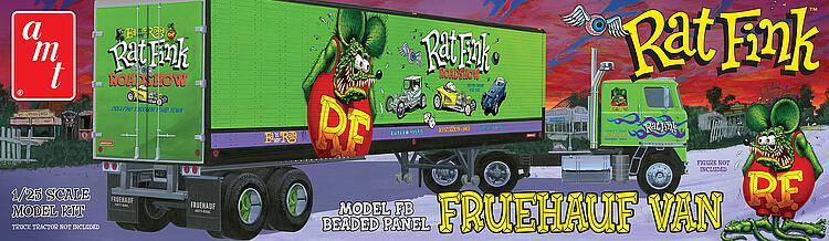 Fruehauf Beaded Van Trailer Hauler - Rat Fink von AMT/MPC