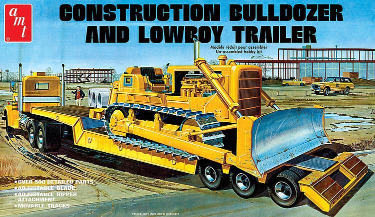 Lowboy Trailer & Bulldozer Combo von AMT/MPC