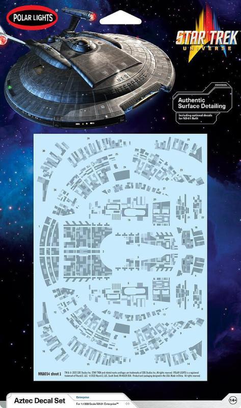 Star Trek NX-01 U.S.S. Enterprise - Decals von AMT/MPC