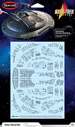 AMT MKA054M/12 1/1000 Star Trek NX-01 U.S.S. Enterprise Aztec Decals Modellbausatz, Mehrfarbig von AMT