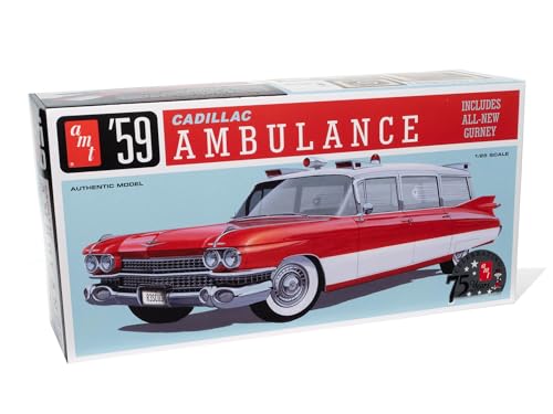 AMT - 1/25 1959er Cadillac Ambulance w/Gurney - Plastikmodellbausatz von AMT