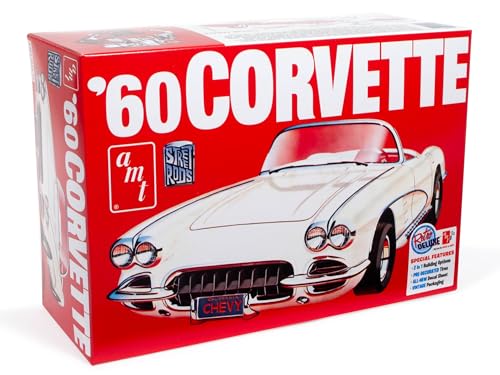 AMT - 1/25 1960 Chevrolet Corvette - Plastikmodellbausatz, Nicht Bemalt von AMT