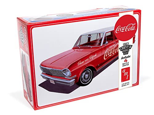 AMT - 1/25 1963 Chevy II Nova Wagon w/Crates Coke - Plastikmodellbausatz von AMT