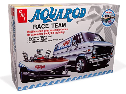 AMT - 1/25 Aqua Rod Race Team 1975 Chevy Van, Race Boat - Plastikmodellbausatz von AMT