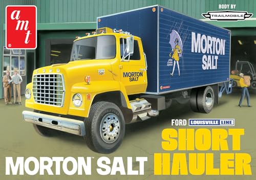 AMT - 1/25 Ford Louisville Short Hauler Morton Salt - Plastikmodellbausatz, LKW, Erwachsener, Plastikteile, Anleitung, Kleber, Pinsel von AMT