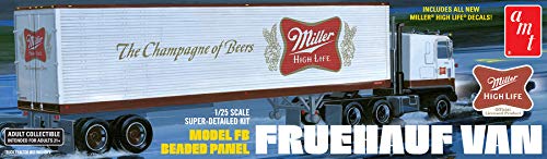 AMT - 1/25 Fruehauf 40' Semi Trailer (Miller Beer) - Plastikmodellbausatz von AMT