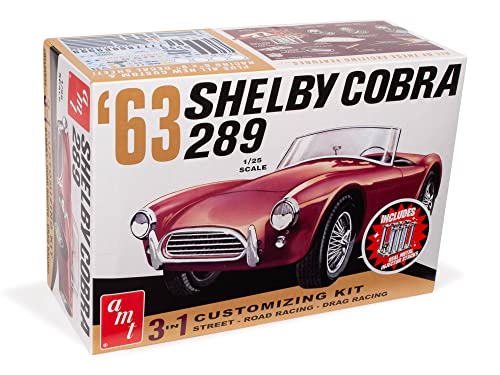 AMT - 1/25 Shelby Cobra 289 - Plastikmodellbausatz, Transparent, Weiß von AMT