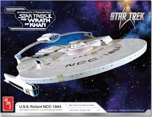 AMT - 1/537 Star Trek II: The Wrath of Kahn USS Reliant - Plastikmodellbausatz, Nicht Bemalt von AMT