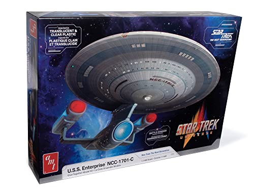 AMT AMT1332M/12 1:1400 Star Trek USS Enterprise NCC 1701 C Modellbausatz, Mehrfarbig von AMT