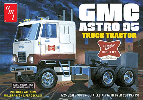 AMT - 1/25 GMC Astro 95 Semi Tractor (Miller Beer) - Plastikmodellbausatz von AMT