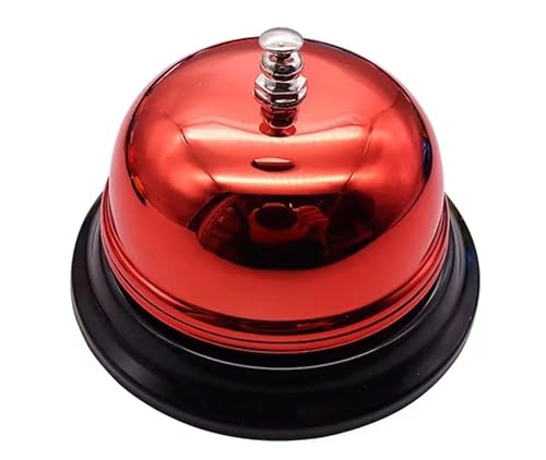 AMZBNEIDI Handglocke Extra Laut Massivmessing Call Bell， 1 stücke Metall Anti-Rost Schreibtisch Glocke Kunden Ding Glocke for Restaurant Hotel Zimmer Küche Party Schule Klassenzimmer Büro(C Medium) von AMZBNEIDI