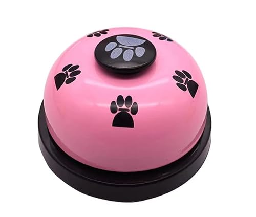 AMZBNEIDI Handglocke Extra Laut Massivmessing Call Bell， 1 stücke Metall Anti-Rost Schreibtisch Glocke Kunden Ding Glocke for Restaurant Hotel Zimmer Küche Party Schule Klassenzimmer Büro(Pink) von AMZBNEIDI