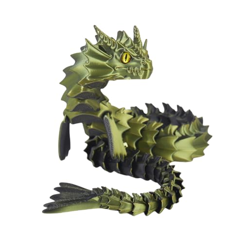 AMZLORD 3D Gedruckter Sea Dragon Articulierte Dragon Zappelspielzeug Flexible Gelenke Drachen Figur mythische Drachen Desktop Dekorationen von AMZLORD