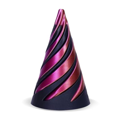 AMZLORD 3D Printed Spiral Cone Toy Unmögliches Pyramide Passhrough Skulptur Mini Wirbelfaden Illusion Durch Pyramid -Zappelspielzeug for Kinder und Erwachsene gehen von AMZLORD