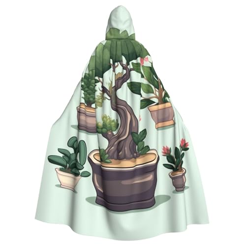 ANABPRMA Bonsai-Pflanzen-Kapuzenumhang für Erwachsene, langer Umhang, geeignet für Halloween/Kostümparty/Cosplay/Themenparty, Unisex von ANABPRMA