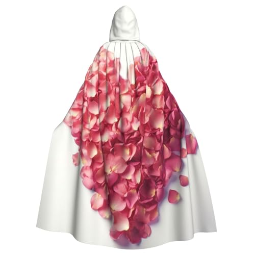 ANABPRMA Herzförmiger Blumenblüten-Umhang mit Kapuze für Erwachsene, langer Umhang, geeignet für Halloween/Kostümparty/Cosplay/Themenparty, Unisex von ANABPRMA