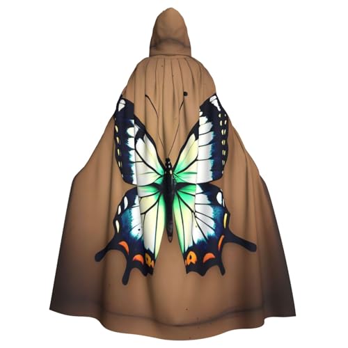 ANABPRMA Niedlicher kleiner Schmetterling Kapuzenumhang für Erwachsene, langer Umhang, geeignet für Halloween/Kostümparty/Cosplay/Themenparty, Unisex von ANABPRMA